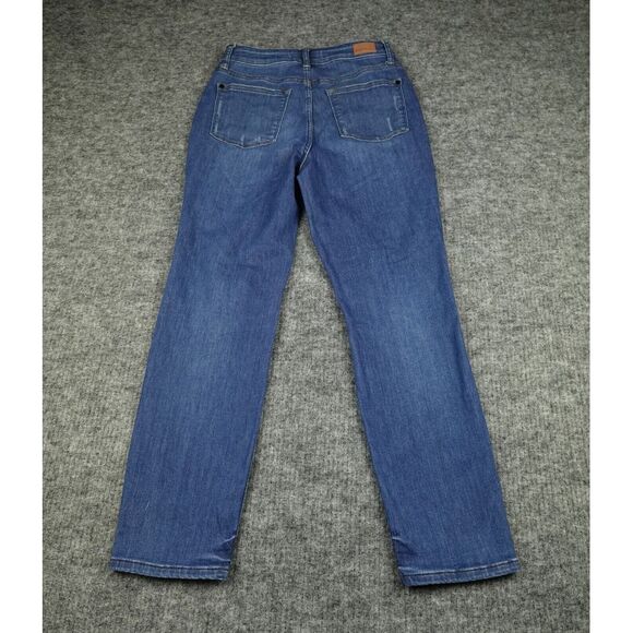 Judy Blue Jeans Womens 5/27 Denim Distressed Button Fly Boyfriend Fit Stretch - Picture 2 of 13